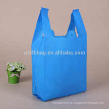Bolsas de empaquetado no tejidas del sacador del estampado de plores de la impresión del color azul de la promoción